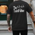 The TwinFather Father Of Twins Dad Fathers Day Men's Back Print T-Shirt The TwinFather Father Of Twins Dad Fathers Day Men's Back Print T-Shirt