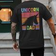 Unicorn Birthday Outfit Dad Unicorn Costume Bday Dad Unicorn Men's Back Print T-Shirt