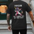 Unicorn Dad Girl Birthday Party Clothing Papacorn Men's Back Print T-Shirt