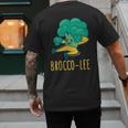 Vegetable Word Game Dad Joke Brocco-Lee Broccoli Men's Back Print T-Shirt