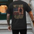 Vet Bod Like Dad Bod But With More Back Pain US Flag Veteran Men's Back Print T-Shirt
