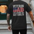 Veteran Dad Like A Normal Dad But Cooler American Flag Men's Back Print T-Shirt