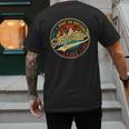 Vintage Awesome Single Dad Retro Fathers Day For Dad Grandpa Men's Back Print T-Shirt