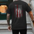 Vintage Baseball American Flag Classic Fit Tee For Dad And Mom Men's Back Print T-Shirt
