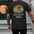 Vintage Chicken Dad Chicken Lovers Daddy Father's Day Men's Back Print T-Shirt