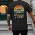 Vintage Chihuahua Dad Dog Lovers Father's Day Tee Men's Back Print T-Shirt