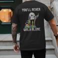 Vintage Father Son Family Autistic Kids Autism Awareness Dad Men's Back Print T-Shirt