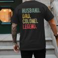 Vintage Husband Dad Colonel Legend Retro T-Shirt Men's Back Print T-Shirt