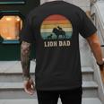 Vintage Lion Dad Father Grandpa Father's Day Men's Back Print T-Shirt Vintage Lion Dad Father Grandpa Father's Day Men's Back Print T-Shirt