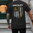 Vintage Proud Army Dad With American Flag Men's Back Print T-Shirt