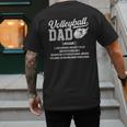 Volleyball Dad Definition Dad Of A Volleyball Player Father Men's Back Print T-Shirt
