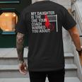 Volleyball Mom Dad Parent Shirt Daughter Player Men's Back Print T-Shirt