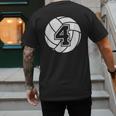 Volleyball Player 4 Volleyball Mom Dad Jersey Number 4 Men's Back Print T-Shirt