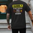 Warning Do Not Touch My Tools Or My Daughter Dad Men's Back Print T-Shirt