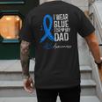 I Wear Blue For My Dad Shirt ALS Awareness Tshirt Men's Back Print T-Shirt