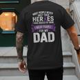 I Wear Purple For My Dad Pancreatic Cancer Support Men's Back Print T-Shirt