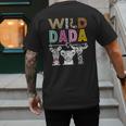 Wild Dada Zoo Theme Birthday Safari Jungle Matching Party Men's Back Print T-Shirt Wild Dada Zoo Theme Birthday Safari Jungle Matching Party Men's Back Print T-Shirt