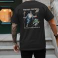 Wizard Dragon Fantasy Football Player Literal Dad Joke Men's Back Print T-Shirt