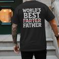World's Best Father Farter Dad Daddy Papa Joke Men's Back Print T-Shirt