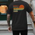 World's Okayest Dad Father Retro Vintage Men's Back Print T-Shirt World's Okayest Dad Father Retro Vintage Men's Back Print T-Shirt