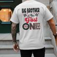 Big Brother Of The Fast One Car Racing Dad 1St Birthday Boy Men's Back Print T-Shirt