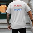 I Can't My Son Has Hockey Hockey Dad & Hockey Mom Men's Back Print T-Shirt I Can't My Son Has Hockey Hockey Dad & Hockey Mom Men's Back Print T-Shirt