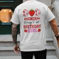 Dad Of The Berry First Birthday Girl Sweet Strawberry Men's Back Print T-Shirt