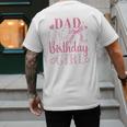 Dad Of The Birthday Girl Bow Cute Pink Matching Family Party Men's Back Print T-Shirt