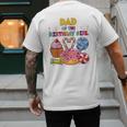 Dad Of The Birthday Girl Candyland Colorful Lollipop Party Men's Back Print T-Shirt