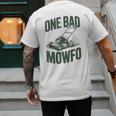 Dad Lawn Mowing One Bad Mowfo Mower Dad Gardening Men's Back Print T-Shirt