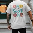 Dad Of The Sweet One 1st Birthday Girl Donut Party Men's Back Print T-Shirt