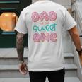 Dad Sweet One 1st First Birthday Matching Family Donut Men's Back Print T-Shirt Dad Sweet One 1st First Birthday Matching Family Donut Men's Back Print T-Shirt