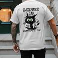 Dad Threenager Dad Daddy Of A Threenager Men's Back Print T-Shirt