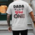 Dada Of The Fast One Car Racing Dad 1St Birthday Boy Men's Back Print T-Shirt Dada Of The Fast One Car Racing Dad 1St Birthday Boy Men's Back Print T-Shirt