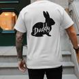 Daddy Bunny Rabbit Father Dad Easter Men's Back Print T-Shirt
