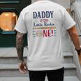 Daddy Dad First Birthday Little Rookie Baseball The Big One Men's Back Print T-Shirt