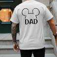 Disney Mickey And Friends Dad Mickey Ears Outline Logo Men's Back Print T-Shirt