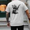 Dog Guitarist Guitar Yorkie Dad Mom For Men Women Men's Back Print T-Shirt