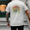 Easily Distracted Duck Hunting Dad Hunter Son Daughter Men's Back Print T-Shirt