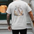 Fast Food Deer Hunting Hunter Dad Tail Buck Men's Back Print T-Shirt