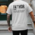 Fathor Like Dad Just Way Mightier Father's Day FA-Thor Men's Back Print T-Shirt