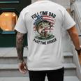 Fishing 4th July Full Time Dad Part Time Hooker On-Back Men's Back Print T-Shirt