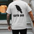 Goth Dad Gothic Bird Crow Emo Father's Day Men's Back Print T-Shirt