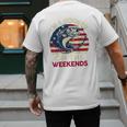 I'm Hooker On The Weekends Dirty Bass Dad Fishing Men's Back Print T-Shirt