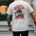 Puerto Rican Dad Idea For Men & Papá Boricua Coqui Frog Men's Back Print T-Shirt