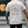 Reel Cool Great Grandpa Step Dad Fishing Father Day Men's Back Print T-Shirt
