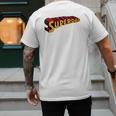 Super Dad Superdad Superhero Dad Men's Back Print T-Shirt