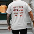 Toddler Boy Types Of FireTruck Firefighter Baby Dad Fireman Men's Back Print T-Shirt