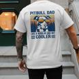 Vintage Pitbull Dad Like A Regular Dad But Cooler Men's Back Print T-Shirt