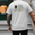 Vintage Proud Army Dad Camo American Flag Veteran Men's Back Print T-Shirt